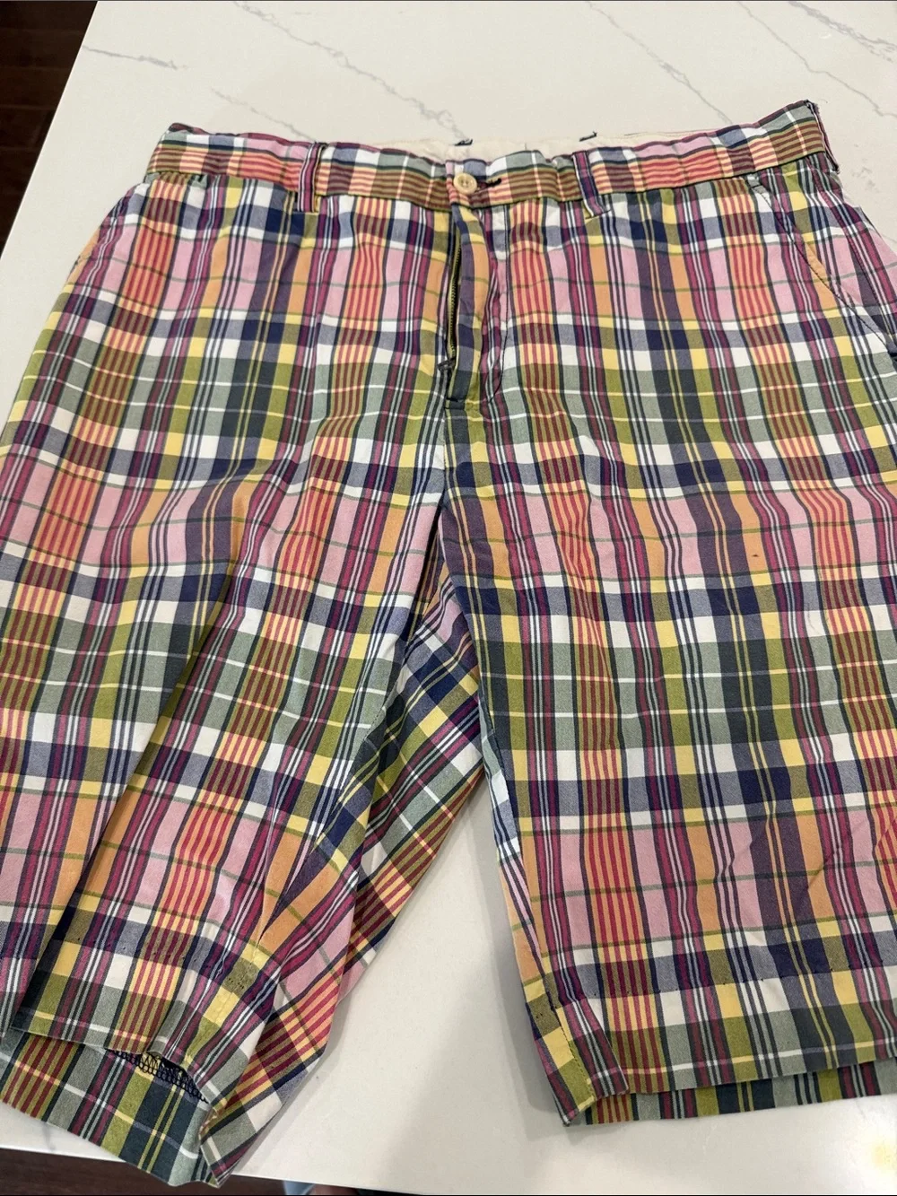 Polo by Ralph Lauren Plaid Shorts with Cream Lining